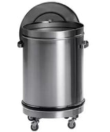 PATTUMIERA 50LT SENZA PEDALE INOX 400X610 C/RUOTE