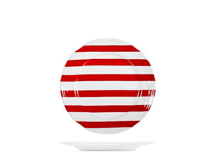 PIATTO STW RUBINO FRUTTA CM20 BIANCO E ROSSO