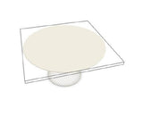 PIANO TAVOLO HEAVEN COMO DIAM.144 BIANCO RAGG.9002