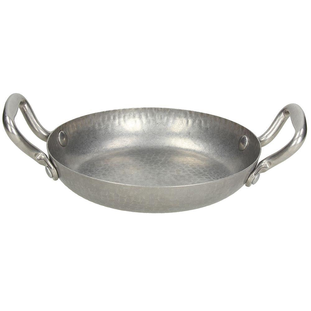 PADELLA DA PORTATA 2MANIGLIE 28Cm  ACCIAIO INOX ARGENTO