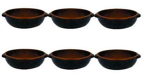 PADELLINA/TEGAMINO TERRACOTTA GHIOTTA MARRONE 2/M CF=6PZ
