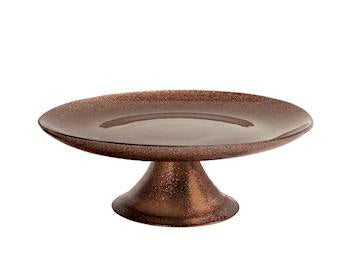 ALZATA VETRO REGENT GLITTER MARRONE 28CM