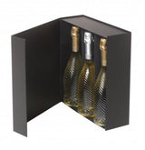 SCATOLA BOTTIGLIA TRIPLA COLORE NERA