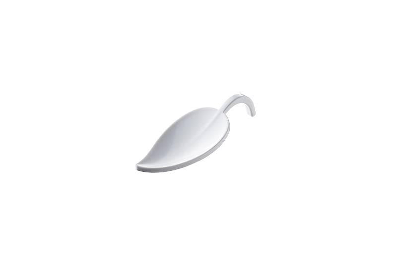 PIATTINO MELAMINA FOGLIA BIANCO 10,5x4,5x2