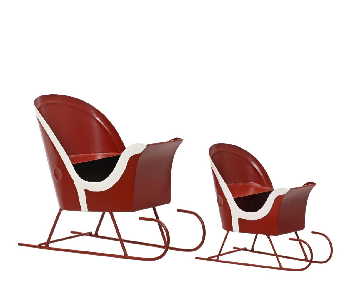 SLITTA FERRO ROSSA   BORDO BIANCO 11X25 H21CM
