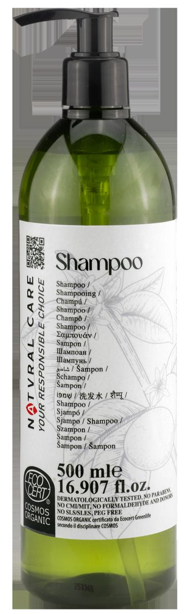 DISPENSER FLACONE SHAMPOO NATURAL CARE 500ML C/EROGATORE