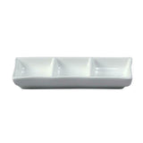 ANTIPASTIERA 3 SCOMPARTI BIANCO OPACO 16,2X6,7