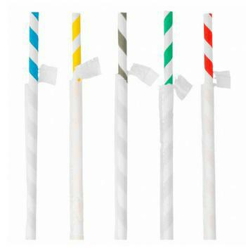 CANNUCCE 21CMX6MM IMB. CARTA TWIST VARI COLORI CF=250PZ