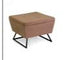 PUFF TESSUTO C/GAMBEBEIGE QUADRO 58X58CM42.5H