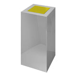 CONTENITORE RACCOLTADIFFERENZIATA INOX C/COP.GIR.GIALLO