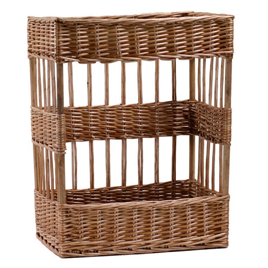 CESTA ESPOSITORE VIMINI RETTANGOLARE 38x28xH48 BASE 36x26