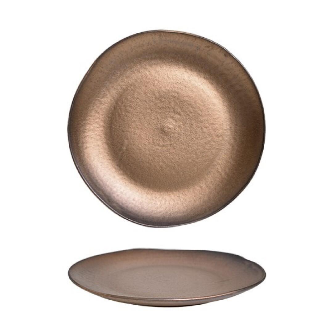 PIATTO PIANO ORGANIC28CM GORDION BRONCE