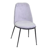 SEDIA VELLUTO KIEV GRIGIO STRUTTURA NERA CM.49X56H44