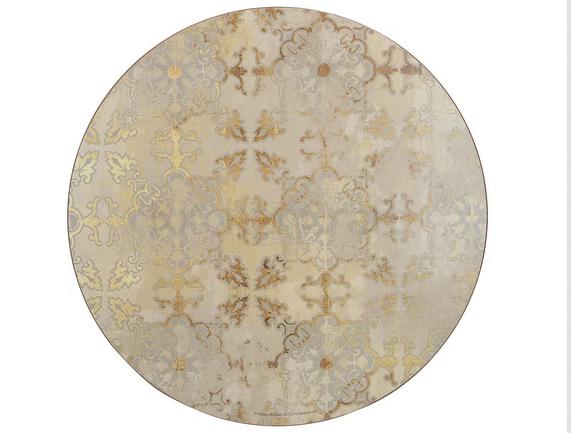 SET 4 TOVAGLIETTE TONDE FLOREALI