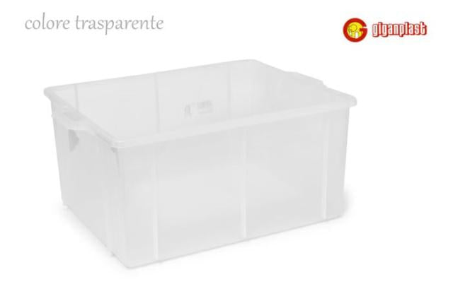 CONTENITORE SOVRAPPONIBILE DIAMANTE 55X40XH28 TRASPARENTE