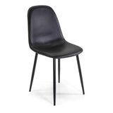 SEDIA ECOPELLE JACKYNERO cm43x55h48/86