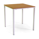 TAVOLO METALLO LOKI BIANCO POLYWOODQUADRO 70x70CM  H74