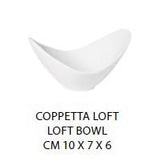 COPPETTA OVALE CM.10X7X6H PORCELLANA BIANCA