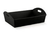 CESTA IN CARTONE C/MANIGLIE 43X30X11H SETA NERO