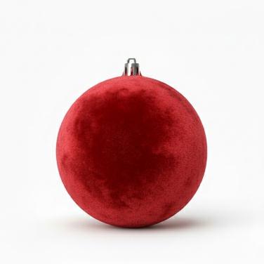 BOX SFERE FLOCCATE ROSSO D15CM
