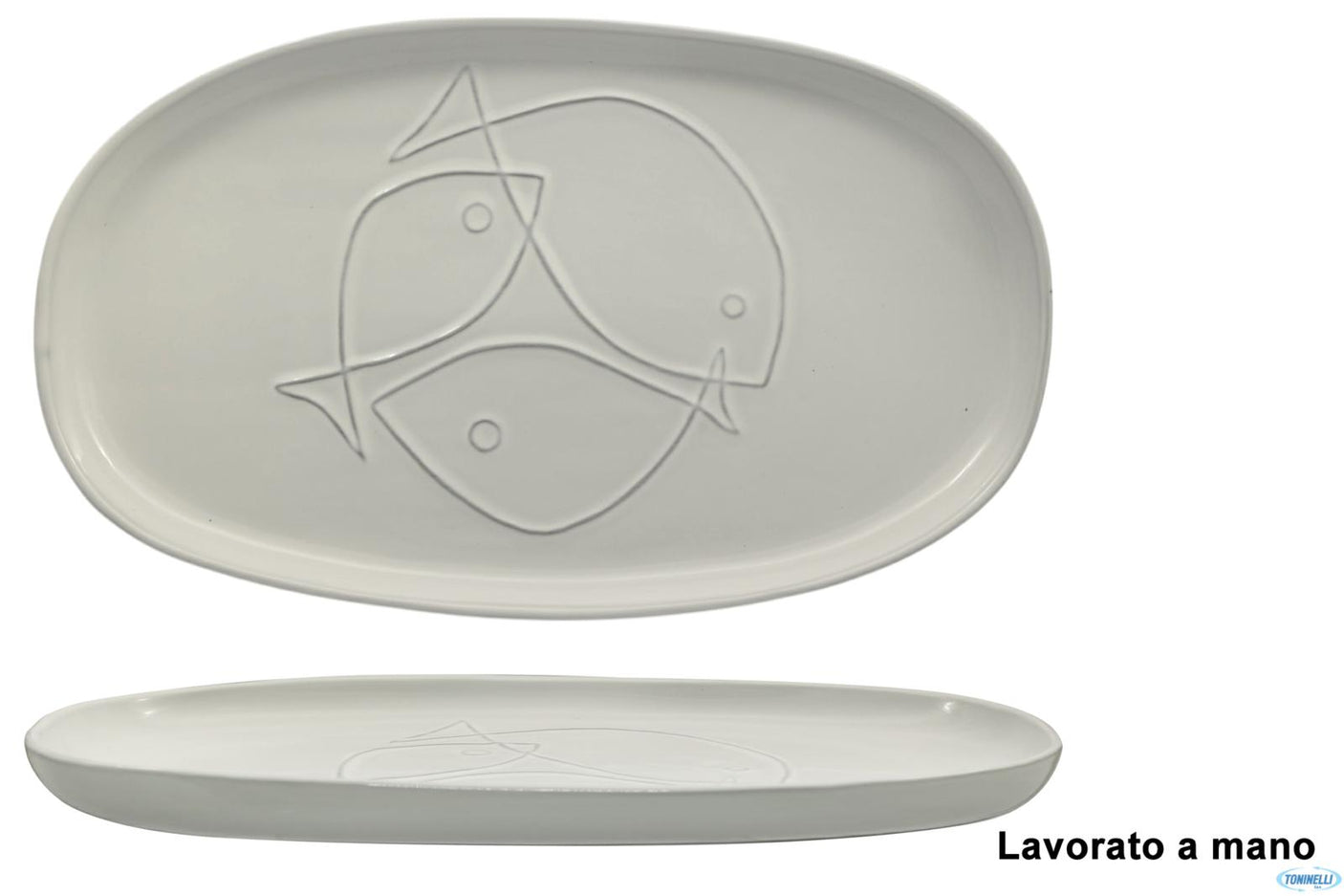 PELAGO-PIATTO OVALE CM.37,5X21,5 IN GRES