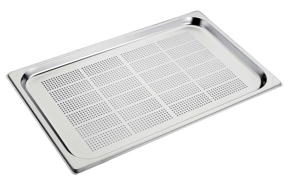 BACINELLA GN 2/1 H20 FORATA ACCIAIO INOX