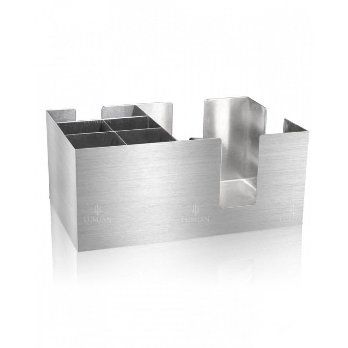 CONTENITORE PER BANCO BAR ORGANIZER ARGENTO