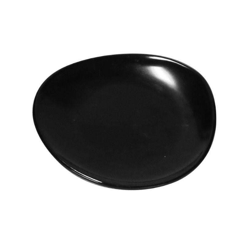 PIATTINO NERO MELAMINA "LE PETIT FLOW" 10X10CM H.1