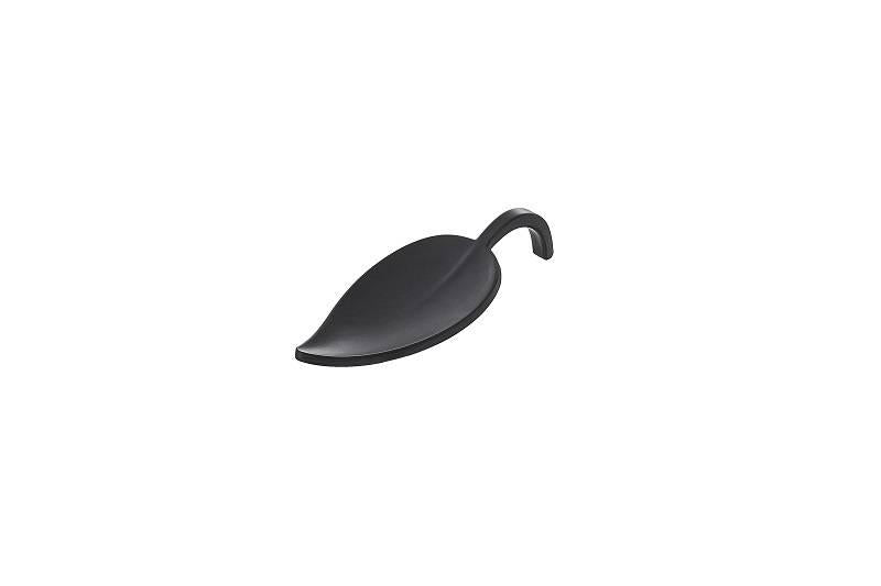 PIATTINO MELAMINA FOGLIA NERO 10,5X4,5X2