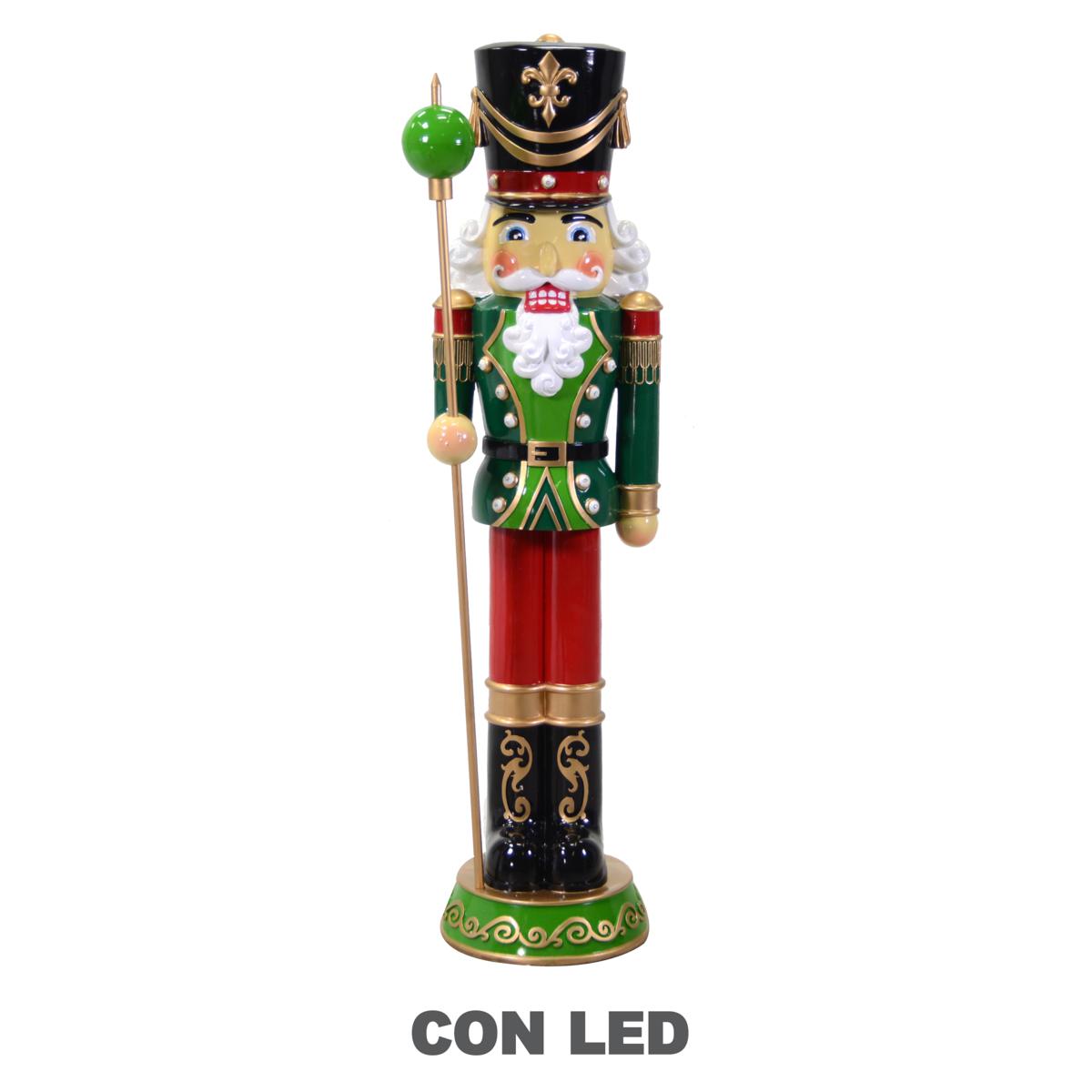 SOLDATINO RESINA CON LED NERO CM47X44X156H