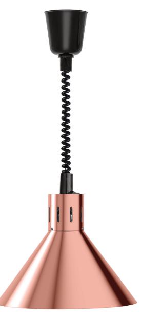 LAMPADA DA SOFFITTO SCALDAVIVANDE TRIANGOLARE RAME