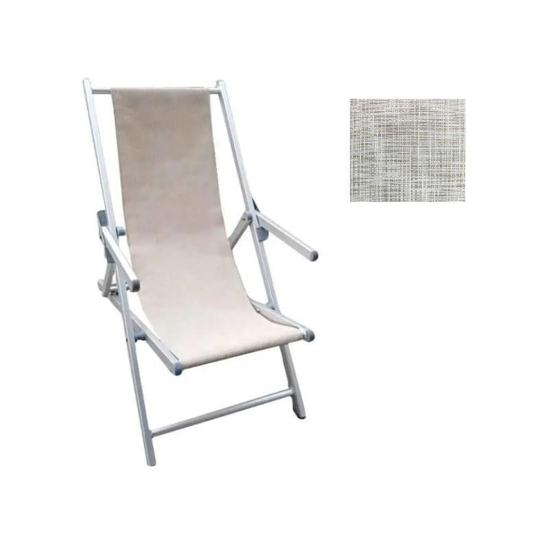SDRAIO "LUX BEACH" C/STRUTT.ALLUMINIO GRIGIA