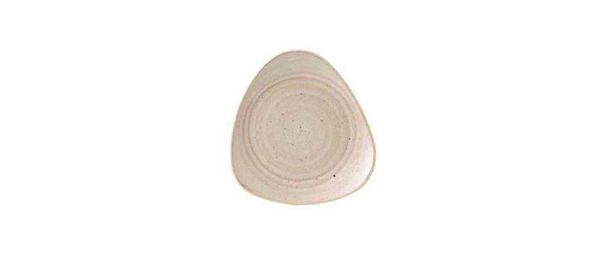 PIATTO PIANO TRIANGOLARE 19,2CM STONECAST CREMA CHURCHILL