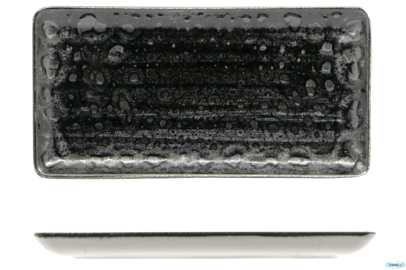 PIATTO RETTANGOLARE CM.27X14 MATHERIA BLACK