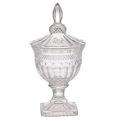 SCATOLA IN VETRO CONTAPPO D.18,5 H 38CM