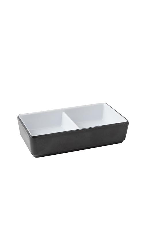 COPPETTA IN MELAMINA 2 SCOMPARTI 11X7X3CM