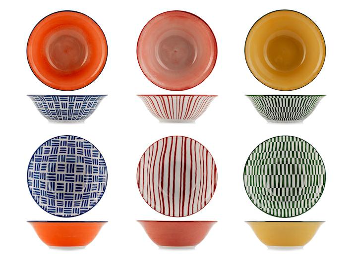 COPPETTA DECORAZIONE RIGHE ASSORTITE CM 15