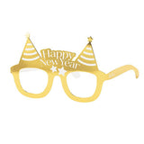 BS 6 OCCHIALI CARTA HAPPY NEW YEAR BIANCO/ORO