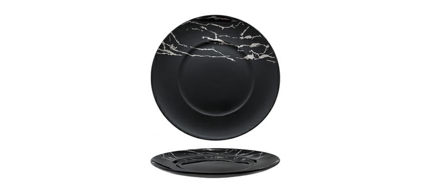 PIATTO PIANO GOURMETCM.31,5 THUNDER NERO/ARGENTO