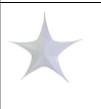 STELLA PIEGHEVOLE TESSUTO EFFETTO GLITTER ARGENTO CM135X135