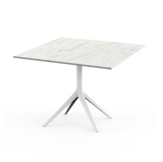 TAVOLO 70X70 BIANCO CON BASE BIANCA H73
