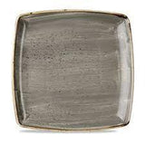 PIATTO QUADRATO GRIGIO 27CM STONECAST