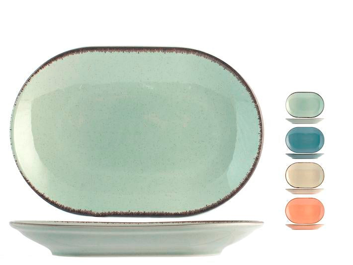 PIATTO PEARL OVALE CM.36 COL.ASSORTITI