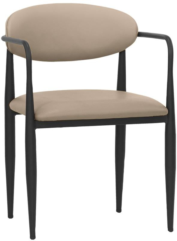 POLTRONCINA STRUTTURA METALLO VERNICIATO TORTORA ECOPELLE