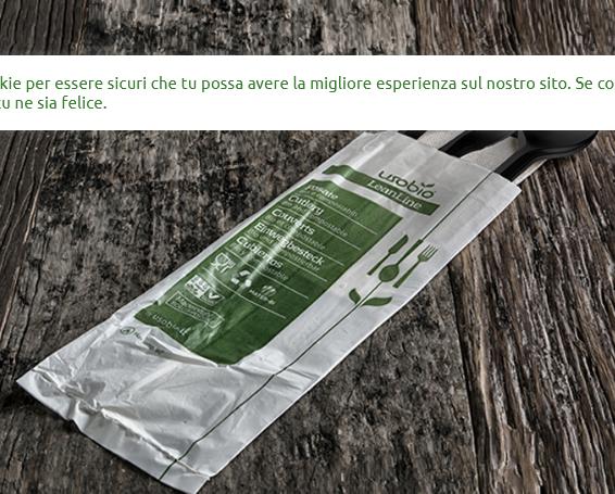 POSATA TRIS+TOV 1V BIO COMPOST. NERO LEAN MATER-BI CT=350PZ