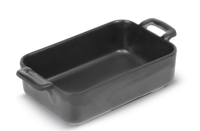 MINI CASSERUOLA MELAMINA NERA 2 MANICI 19,5x10x5