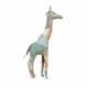 SCULTURA GIRAFFA IN CARTA E TESSTUO 46CM