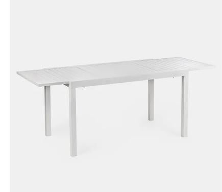 TAVOLO "STRETCH" ALLUNGABILE CM.160/240 ALLUMINIO COL.BIANCO