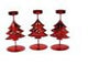 PORTA CANDELE METALLO ALBERO ROSSO