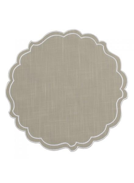 SOTTOPIATT0 IN TESSUTO GRIGIO 35CM